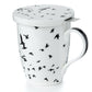 'Bird Silhouette' Tea Mug w/ Infuser & Lid | NEW