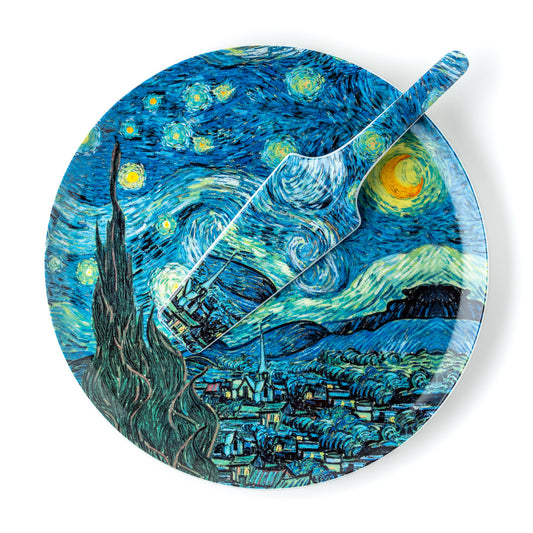 Van Gogh Starry Night Cake Plate & Server